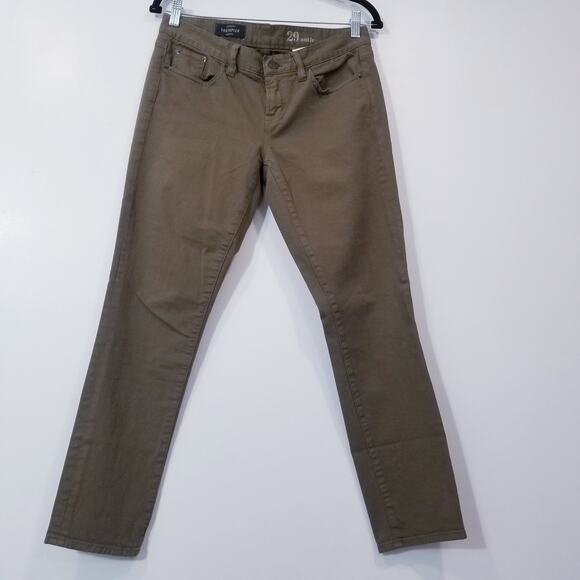 J. Crew Olive Green Toothpick Ankle Low Rise Jeans - Picture 1 of 13